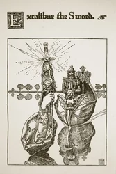 Excalibur das Schwert, Illustration aus 